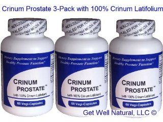 Crinum Prostate 3 Pack (60 Vegi Caps per Bottle) 100% Vietnamese Crinum Latifolium, CONTAINS NO "Beef Bovine Gelatin Capsules", Silica, Talc, or Magnesium Stearate. We use Vegan/Vegetarian Kosher Capsules with High Quality All Natural Ingredients