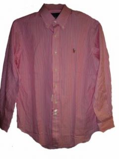Ralph Lauren Men's Azio Classics Shirt, Size 15 32/33, Pink/White Stripe at  Mens Clothing store
