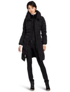 Jessica Simpson Women's 3/4 Length Down Jacket, Black, X Large