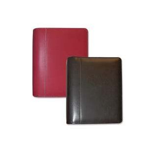 Franklin Covey Products   Leather Binder, 1 1/8" 7 Rings, Pockets/Card Holder, Black   Sold as 1 EA   Eco friendly leather binder is made of 70 percent recycled leather fibers. Features a 1 1/8" seven ring design, pockets, business card/credit ca