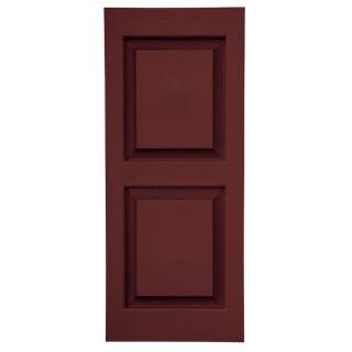Severe Weather 2 Pack Bordeaux Raised Panel Vinyl Exterior Shutters (Common 59 in x 15 in; Actual 58.5 in x 14.5 in)