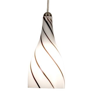 Checkolite International 4 1/2 in W Brushed Nickel Mini Pendant Light with Textured Shade