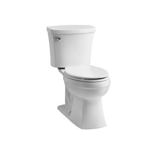 KOHLER Elliston White 1.28 GPF (4.85 LPF) 12 in Rough In WaterSense Elongated 2 Piece Comfort Height Toilet