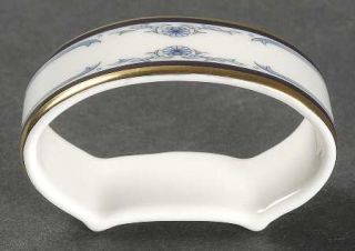 Royal Doulton Princeton Napkin Ring, Fine China Dinnerware   Blue Scrolls,Black