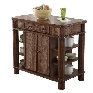 Home Styles 41 in L x 23.75 in W x 36 in H Palm Mahogany Kitchen Island