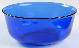 Arcoroc Saphir 9 Round Vegetable Bowl, Fine China Dinnerware   All Blue,Glass D