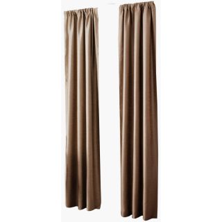 allen + roth Florence 84 in L Solid Chocolate Rod Pocket Window Curtain Panel