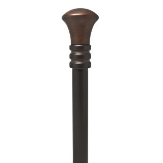 Style Selections 72 in to 144 in Aged Bronze Contemporary Metal Single Curtain Rod