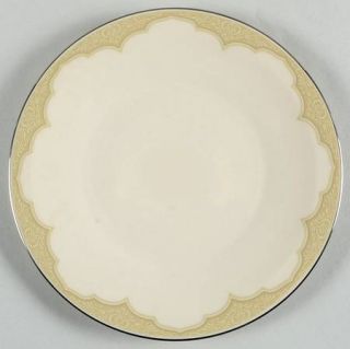 Franciscan Castile Salad Plate, Fine China Dinnerware   7000 Shape,White On Gree