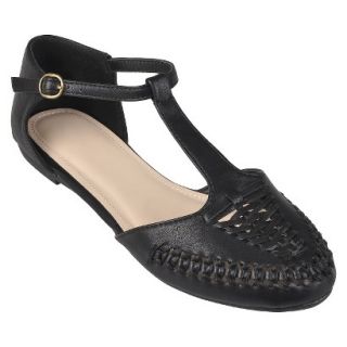 Womens Journee Collection T strap Flats   Black 7