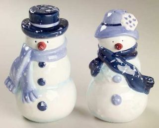 Home Winter Frost Figurine Salt and Pepper Set, Fine China Dinnerware   Snow Sce