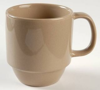 Mainstays Stackables Tan Mug, Fine China Dinnerware   All Tan,Undecorated,Coupe,