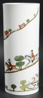 Crown Staffordshire Hunting Scene 8 Vase, Fine China Dinnerware   Hunters/Horse