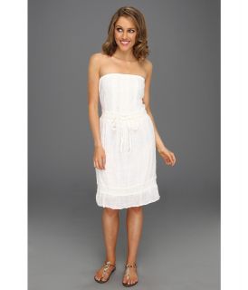 Michael Stars Textured Cotton Strapless Crochet Dress Womens Dress (White)