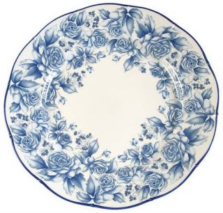 Sango Blue Damask 12 Chop Plate/Round Platter, Fine China Dinnerware   Blue Ros