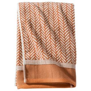 Threshold Herringbone Bath Towel   Coral