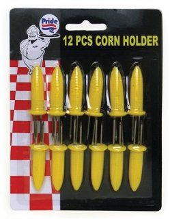 Corn Holder 12 Piece Set 2.5 Inch Each Cob Holders Skewers  Patio, Lawn & Garden