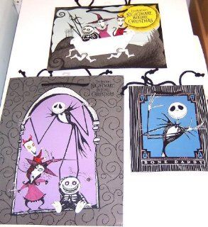 3 Different Vintage 1993 Nightmare Before Christmas Gift Bags 
