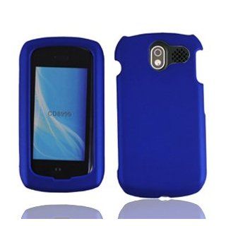 For Verizon Pantech Crux P8999 Accessory   Rubber Blue Hard Protective Hard Case Cover Cell Phones & Accessories
