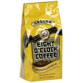Eight O'Clock Coffee, French Vanilla Ground, 12 Ounce Bags (Pack of 4)  Grocery & Gourmet Food