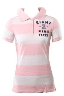 Abercrombie & Fitch Eight Pink and White Stripe Boys Polo Shirt Size Large Clothing