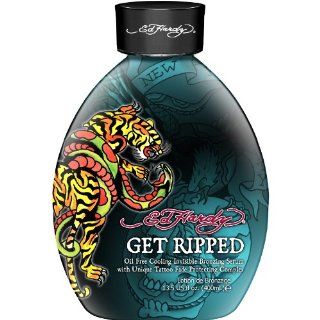 Ed Hardy Get Ripped Cooling Bronzer Tattoo Fade Protection Tanning Lotion 13.5 oz.  Sunscreens And Tanning Products  Beauty