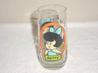 1986 Flintstone Kids Betty Glass Tumbler from Pizza Hut  The Flintstones Pizza Hut Glasses  