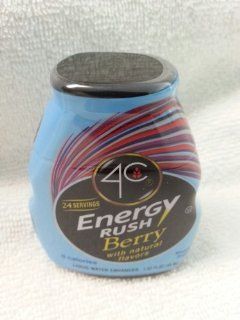 4c Energy Rush Liquid Water Enhancer Berry 1.62 Oz. (Pack of 4)  Soda Soft Drinks  Grocery & Gourmet Food