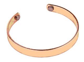 Copper Magnetic Cuff Bracelet Smooth Plain Design Jewelry