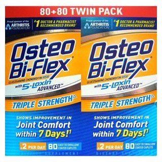 Osteo Bi Flex Glucosamine Chondroitin MSM With Joint Shield, Twin Pack, 80 ct each Health & Personal Care