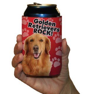 Golden Retrievers Rock Koozie set of 6  Cold Beverage Koozies  Patio, Lawn & Garden