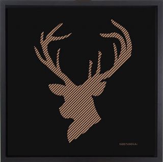 laser cut stag's heid paper artwork by shindigg