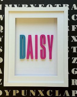 3d personalised name art by the letteroom