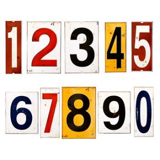 large metal number sign by st aidan's homeware store
