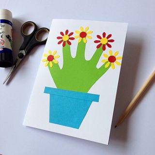 handprint flowers card kit by love those prints