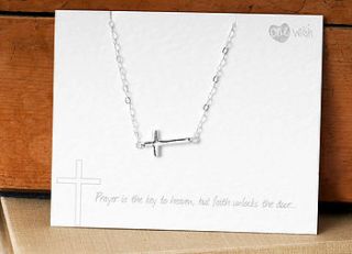 'prayer is the key' necklace by kalk bay