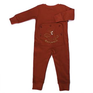 personalised christmas stocking babygrow by little long johns