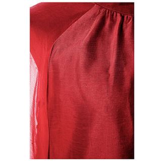 gwyneth red chiffon shift dress by silk & sawdust