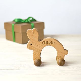 personalised wooden bunny rabbit by wooden toy gallery