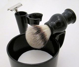 ceramic shaving cup gift set by sculpta ceramics