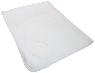 personalised baby blanket   white in sale by lamby embroidery