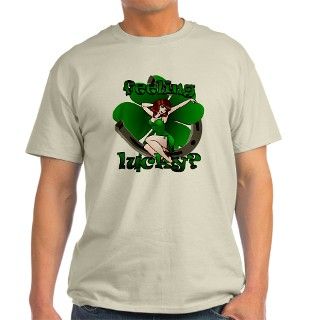 Sexy Irish Pinup Girl T Shirt Lucky Mens Tee by st_patricks_