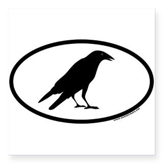 Black Crow Euro Oval Sticker by Admin_CP1436