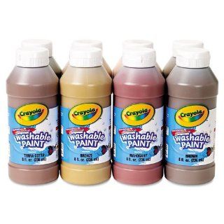Crayola Multicultural Washable Paint Pack, Assorted Colors, Eight Ounces, Eight/Pack