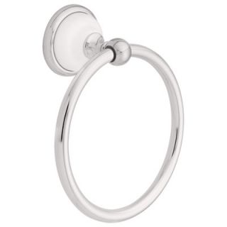 Franklin Brass Bellini Towel Ring in Polished Chrome/White