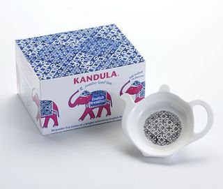 english breakfast tea and tea saucer gift set by the kandula tea company