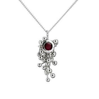 molecule ruby drop necklace by yen jewellery