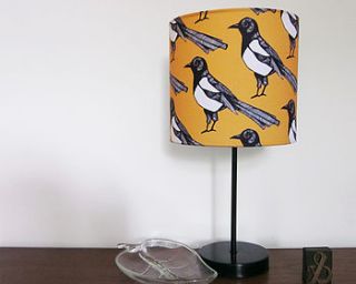 handmade mischievous magpie lampshade by martha and hepsie