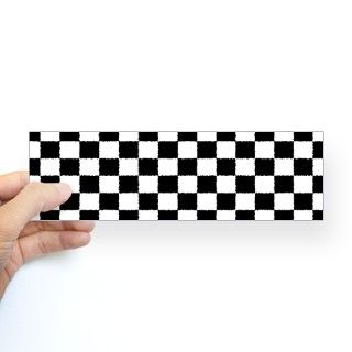 Checkered Flag Bumper Sticker by brattigrl