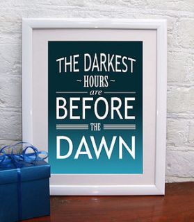 dawn inspirational quote print by fizzy lemonade